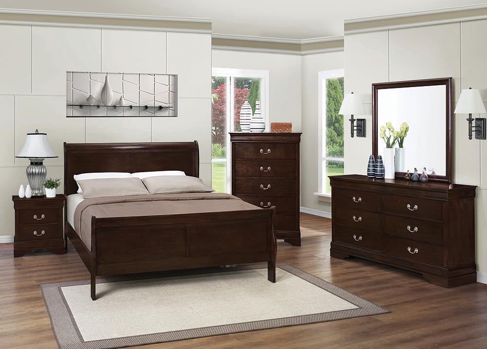 Louis Philippe - QUEEN BED 4 PC SET