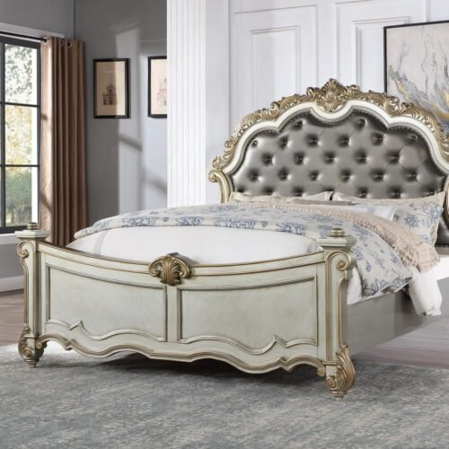 Ashton-ANTIQUE PLATINUM QUEEN BED