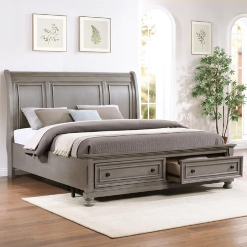 Fiona-LIGHT GRAY QUEEN BED