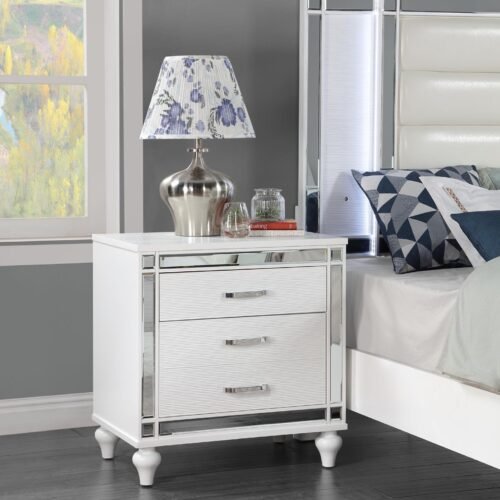 Delilah-WHITE GLOSS NIGHTSTAND