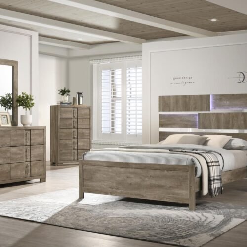 Quinn-QUEEN BED-DRESSER-MIRROR