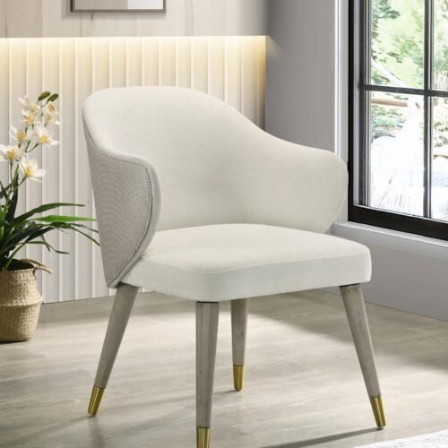 Frederick-GRAY OAK/TILTON IVORY DINING CHAIR (2/BOX)