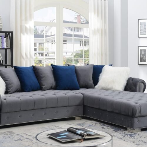 Naomi  -WHITE FUR OTTOMAN