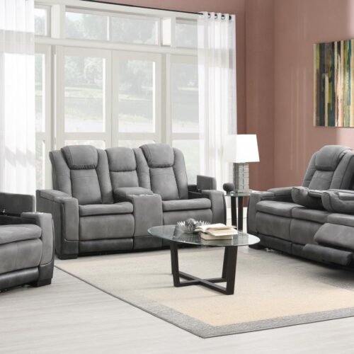 Piper-SLATE POWER RECLINING W/PWR HEADREST, READING LIGHT, MAGZINE POCKET, STORAGE ARMS/USB AND WIRELE...