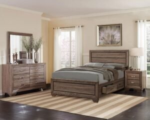 Kauffman 4-piece California King Bedroom
  Set Washed Taupe