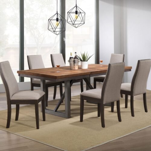 Spring Creek 7-piece Rectangular Dining Table Set Taupe