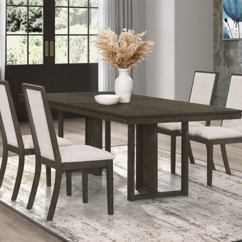 Kelly 5-piece Rectangular Dining Table Set Dark Grey