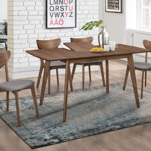 Alfredo 5-piece Butterfly Leaf Dining Set Natural Walnut