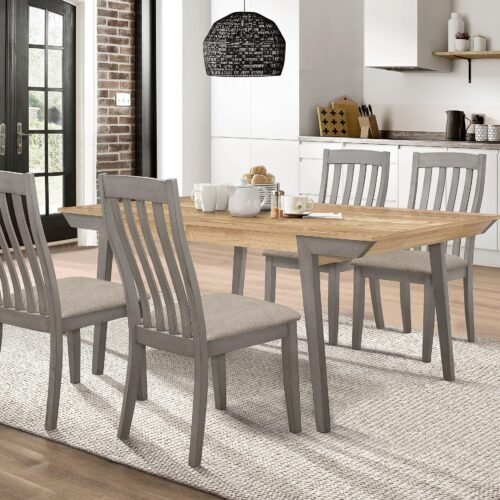 Nogales 5-piece Rectangular Dining Table Set Coastal Grey