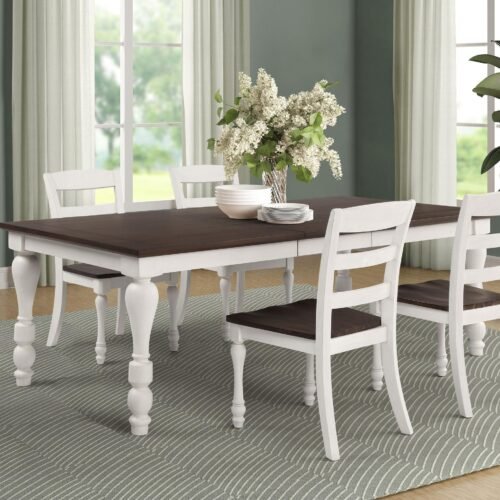 Madelyn 5-piece Rectangular Dining Table Set Coastal White