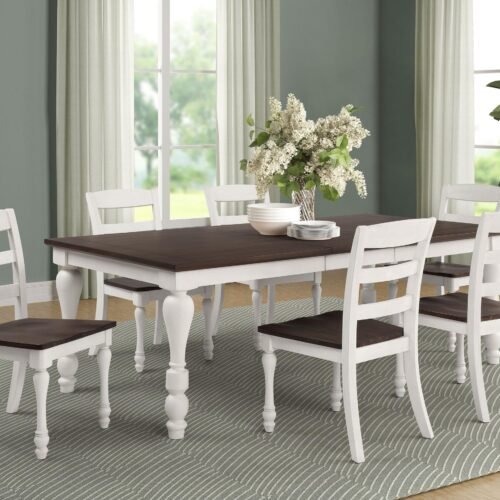 Madelyn 7-piece Rectangular Dining Table Set Coastal White