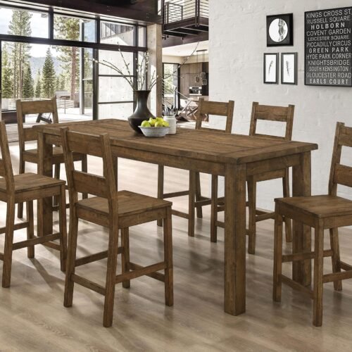 Coleman 7-piece Counter Height Dining Set Golden Brown