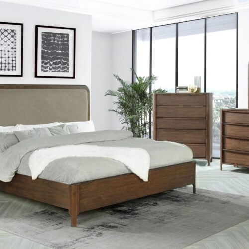 Maderia 5-piece Eastern King Bedroom Set Walnut