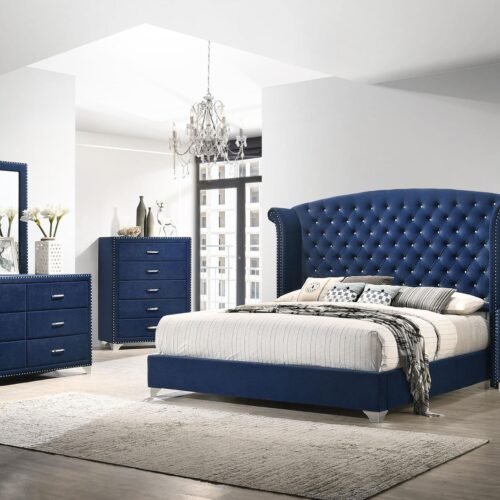 Melody 5-piece California King Bedroom Set Pacific Blue