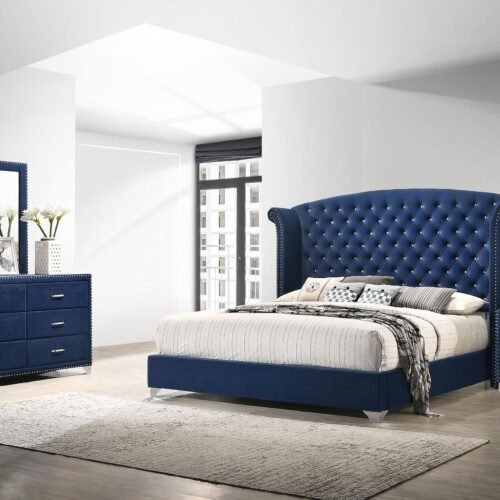 Melody 4-piece Queen Bedroom Set Pacific Blue