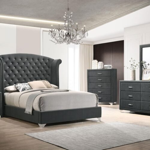Melody 5-piece Eastern King Bedroom Set Grey