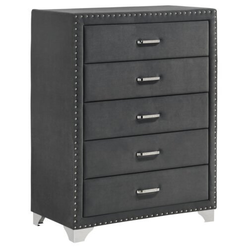 Melody 5-drawer Bedroom Chest Grey