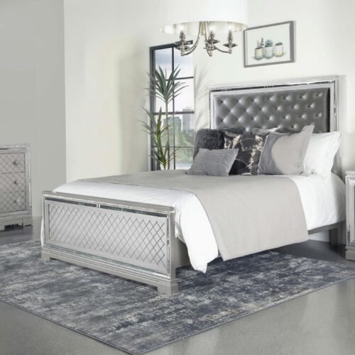 Eleanor 4-piece Eastern King Bedroom Set Metallic Mercury