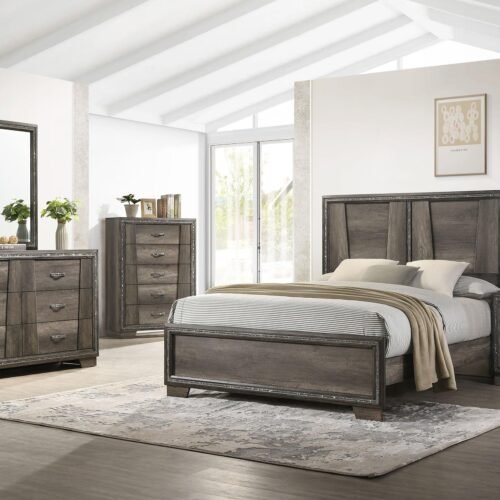Janine 5-piece Queen Bedroom Set Grey