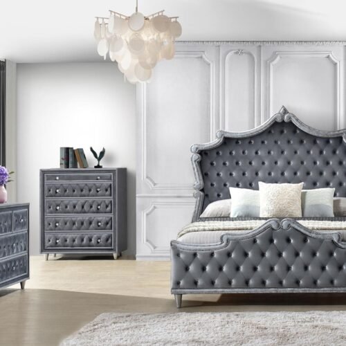 Antonella 5-piece Eastern King Bedroom Set Grey