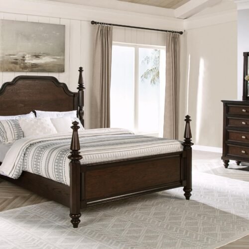Andover 4-piece Queen Bedroom Set Dark Oak