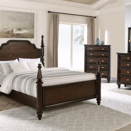 Andover 5-piece Queen Bedroom Set Dark Oak