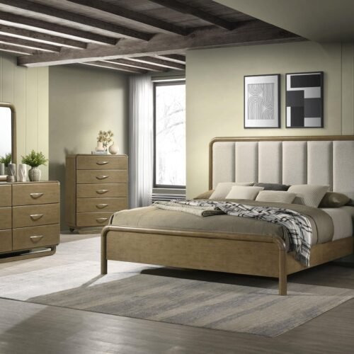 Amsbury 5-piece Eastern King Bedroom Set Nutmeg