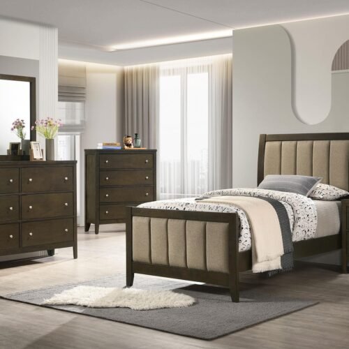 Wilkes 5-piece Twin Bedroom Set Dark Cocoa