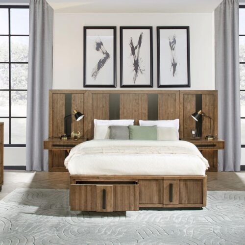Terrace 6-piece Queen Panel Bedroom Set Ash Brown