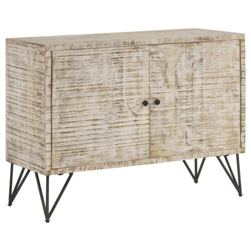 Eileen 2-door Wood Storage Accent Cabinet White Washed