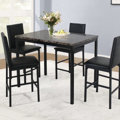 Table & 4 Pub Chair D394-5
