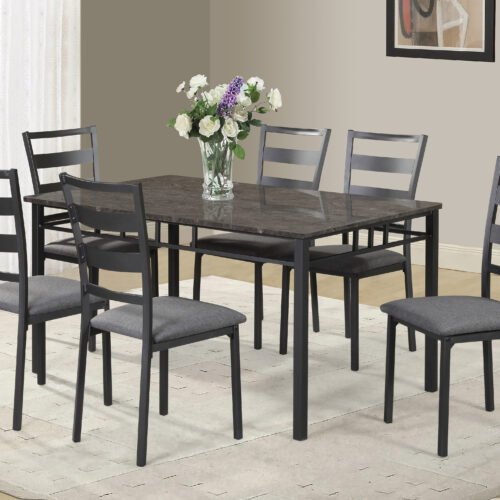 Table & 6 Side Chairs D586-7