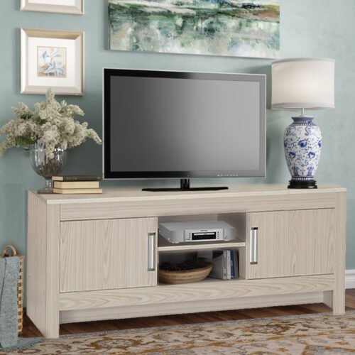 White Wash Wood TV Stand H246