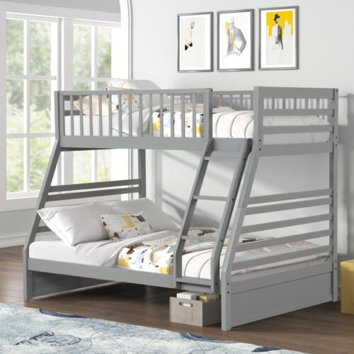 Twin / Full Wood Bunkbed S238