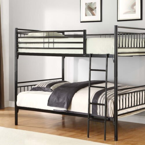 Full / Full Black Metal Bunkbed S465