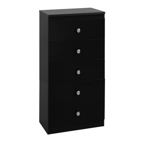 5 Drawer Chest Black S505