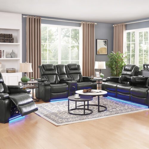 Dual Power Recliner w/ Led & USB Storage Arms U30R