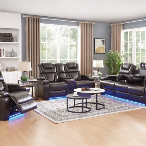 Dual Power Recliner w/ Led & USB Storage Arms U31R