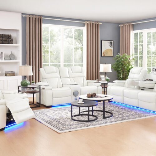 Dual Power Recliner w/ Led & USB Storage Arms U32R