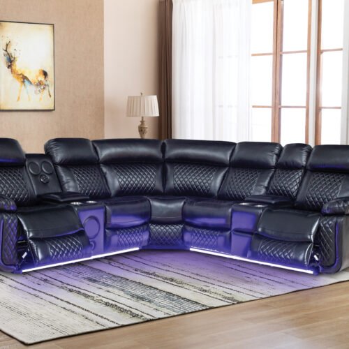 Led & Bluetooth Power Sectional w/ USB U35-3