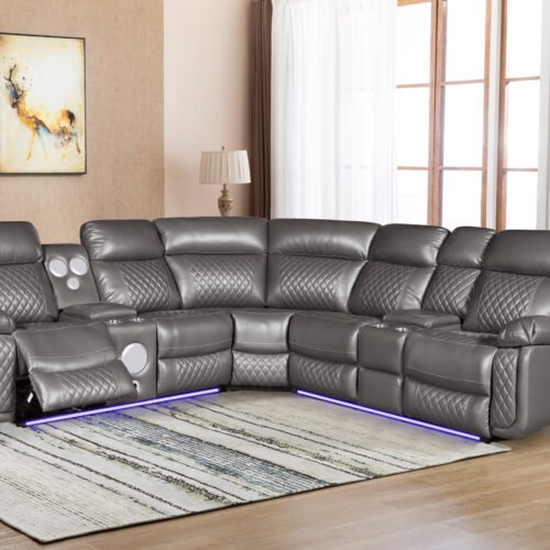 Led & Bluetooth Power Sectional w/ USB U36-3